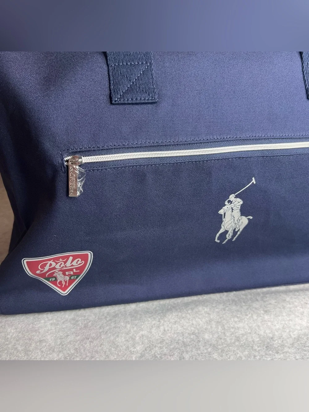 POLO Ralph Lauren Fragrances Navy Blue Weekender Gym Duffle Travel Bag Pony NEW